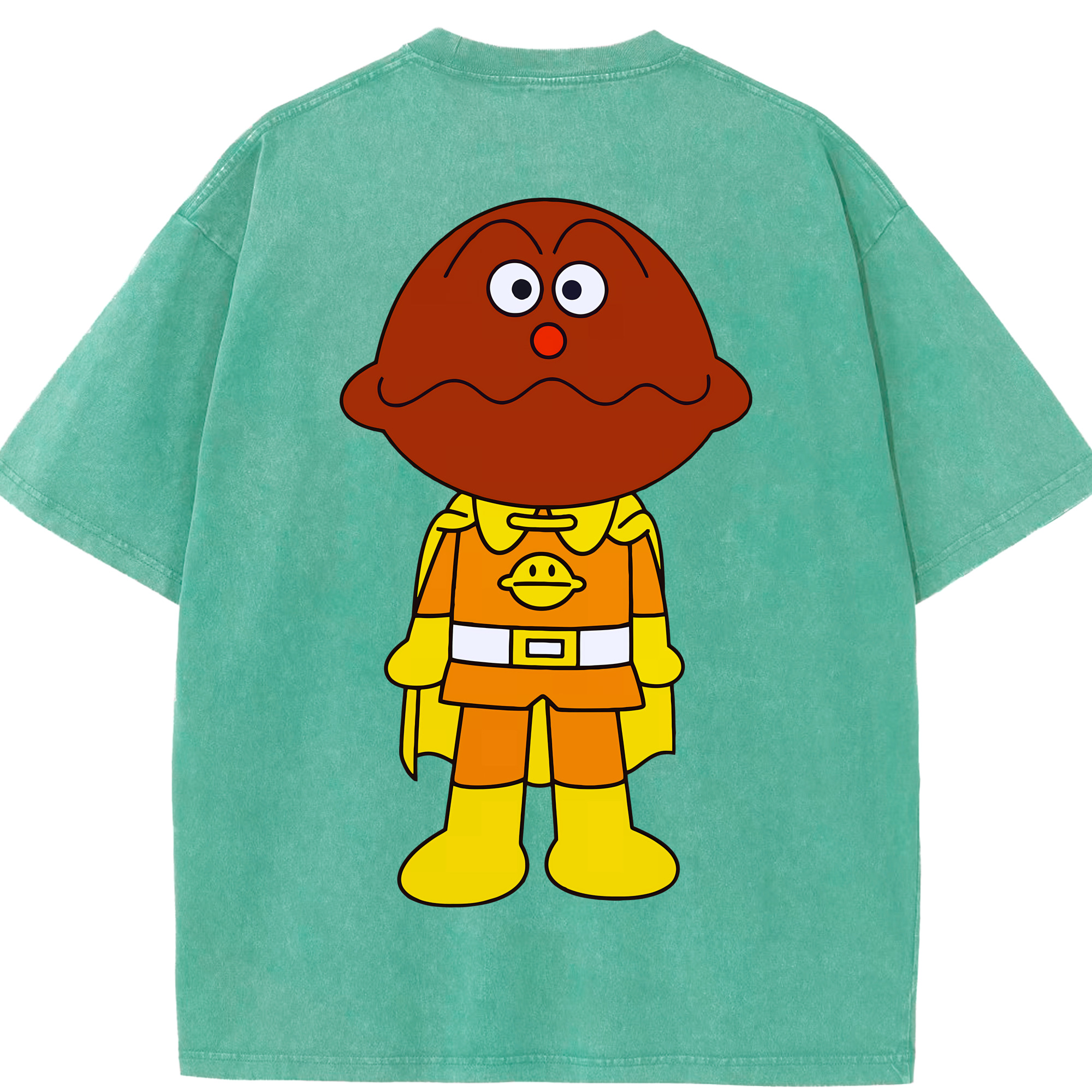 （画像用） アンパンマン Anpanman 綿100% ヴィンテージ風 半袖Tシャツ（背面プリント）